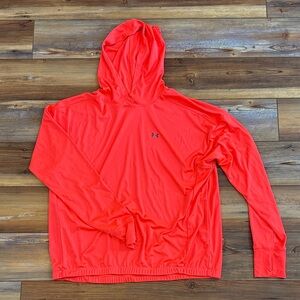 Under Armour Vibrant Orange/Red Heat Gear Hoodie